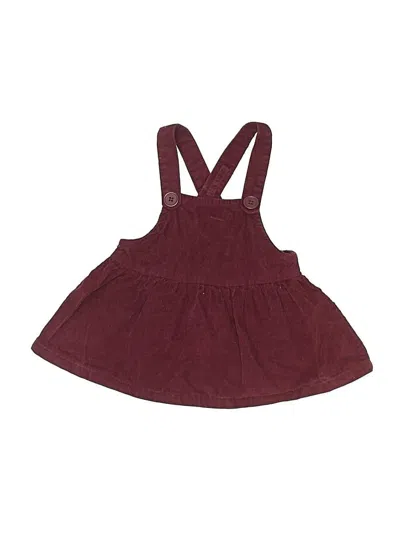 Pre-owned Cat & Jack Babies' Overalls In Burgundy