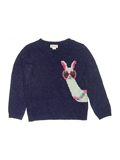 Pre-owned Cat & Jack Kids' Pullover Sweater In Blue