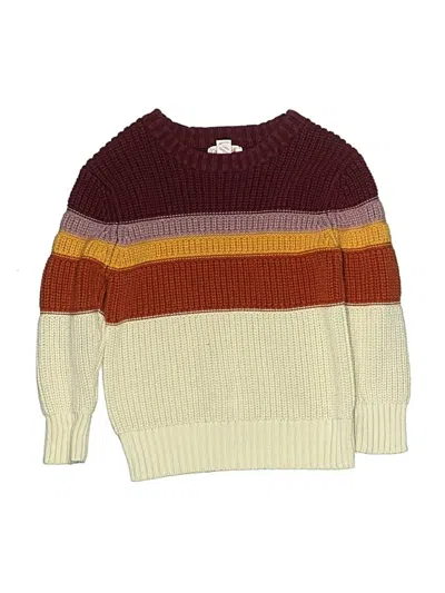 Pre-owned Cat & Jack Kids' Pullover Sweater In Burgundy
