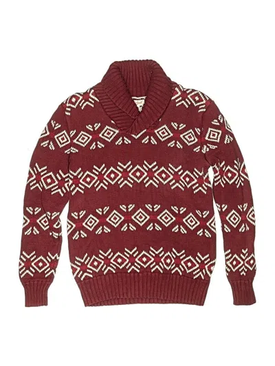 Pre-owned Cat & Jack Kids' Pullover Sweater In Burgundy