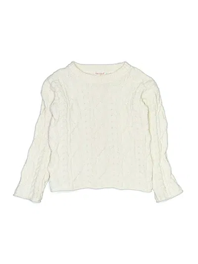 Pre-owned Cat & Jack Kids' Pullover Sweater In Ivory