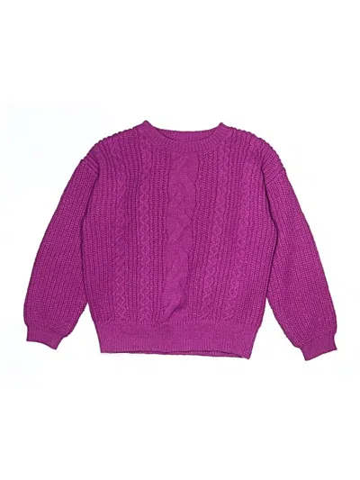 Pre-owned Cat & Jack Kids' Pullover Sweater In Purple