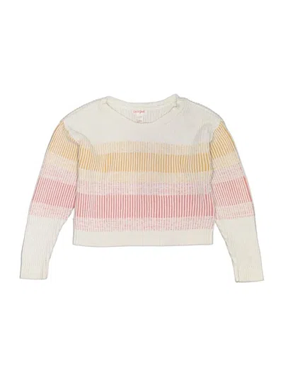 Pre-owned Cat & Jack Kids' Pullover Sweater In White