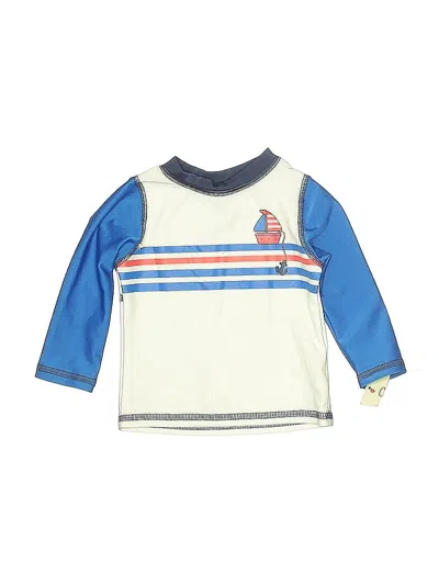 Pre-owned Cat & Jack Babies' Rash Guard In Blue