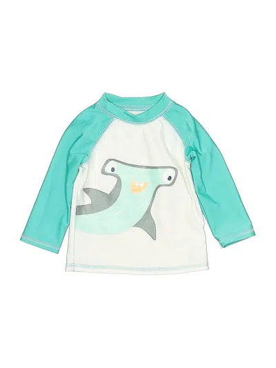 Pre-owned Cat & Jack Babies' Rash Guard In Blue