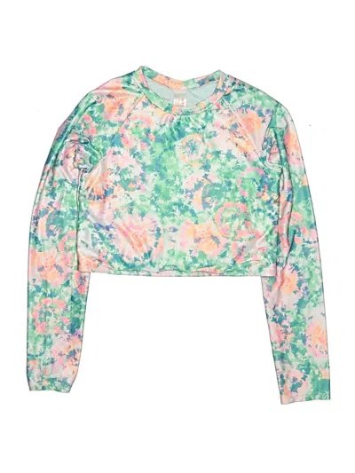 Pre-owned Cat & Jack Kids' Rash Guard In Green