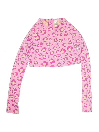 Pre-owned Cat & Jack Kids' Rash Guard In Pink