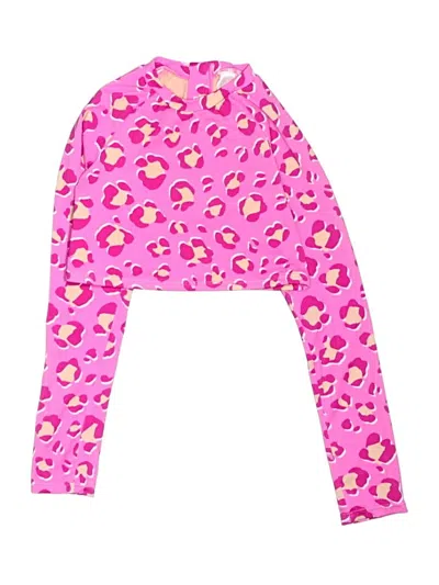 Pre-owned Cat & Jack Kids' Rash Guard In Pink