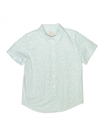 Pre-owned Cat & Jack Kids' Short Sleeve Button Down Shirt In Blue