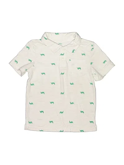 Pre-owned Cat & Jack Kids' Short Sleeve Button Down Shirt In Green