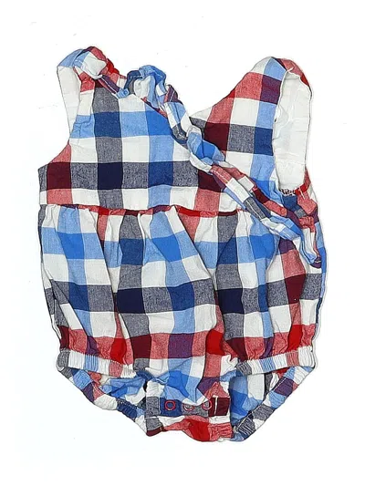 Pre-owned Cat & Jack Babies' Short Sleeve Onesie In Blue