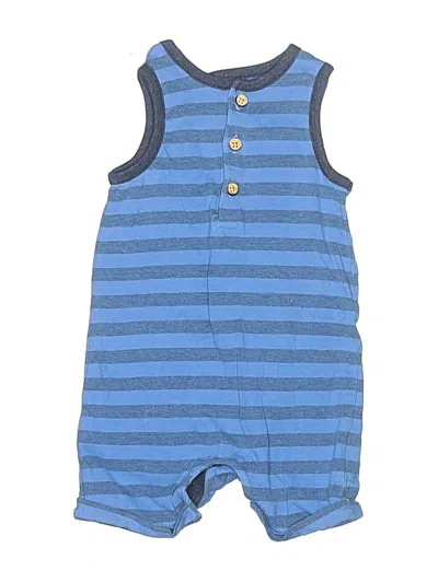 Pre-owned Cat & Jack Babies' Short Sleeve Onesie In Blue