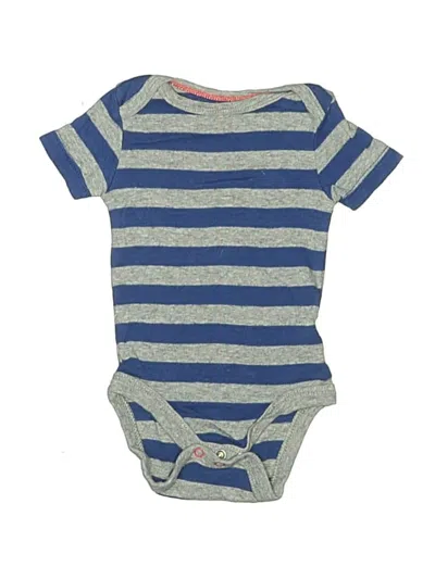 Pre-owned Cat & Jack Babies' Short Sleeve Onesie In Blue
