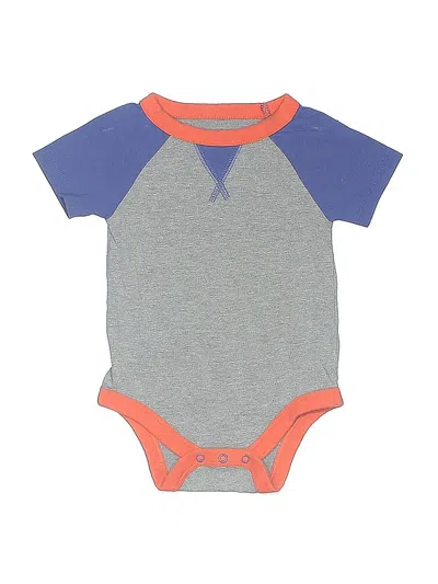 Pre-owned Cat & Jack Babies' Short Sleeve Onesie In Gray