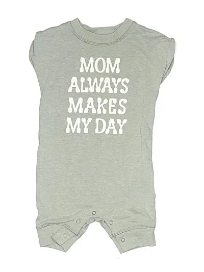 Pre-owned Cat & Jack Babies' Short Sleeve Onesie In Gray