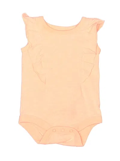 Pre-owned Cat & Jack Babies' Short Sleeve Onesie In Orange