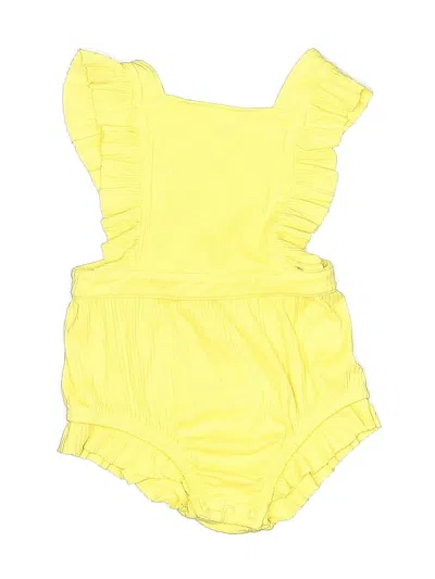 Pre-owned Cat & Jack Babies' Short Sleeve Onesie In Yellow
