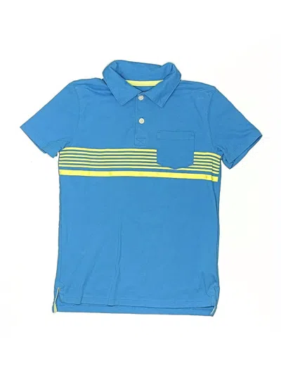 Pre-owned Cat & Jack Kids' Short Sleeve Polo Shirt In Blue