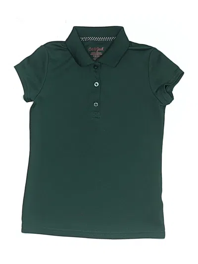 Pre-owned Cat & Jack Kids' Short Sleeve Polo Shirt In Green