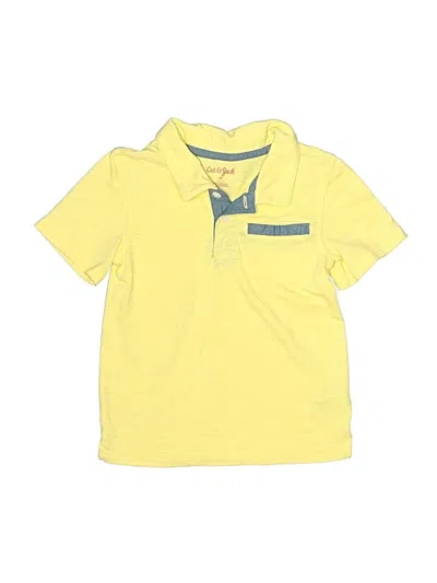 Pre-owned Cat & Jack Kids' Short Sleeve Polo Shirt In Yellow