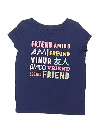 Pre-owned Cat & Jack Kids' Short Sleeve T-shirt In Blue