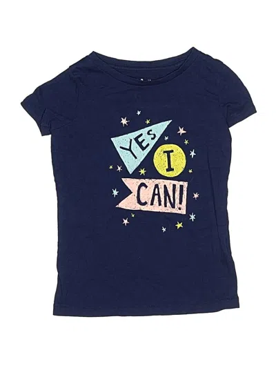 Pre-owned Cat & Jack Kids' Short Sleeve T-shirt In Blue