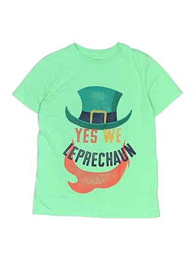 Pre-owned Cat & Jack Kids' Short Sleeve T-shirt In Green