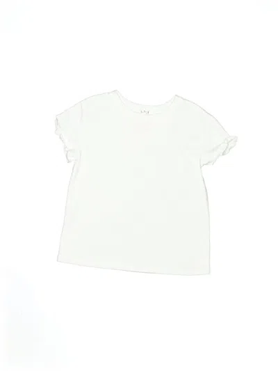 Pre-owned Cat & Jack Kids' Short Sleeve T-shirt In White
