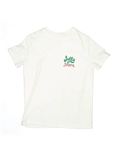 Pre-owned Cat & Jack Kids' Short Sleeve T-shirt In White