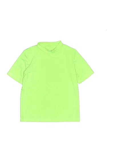 Pre-owned Cat & Jack Kids' Short Sleeve Turtleneck In Green