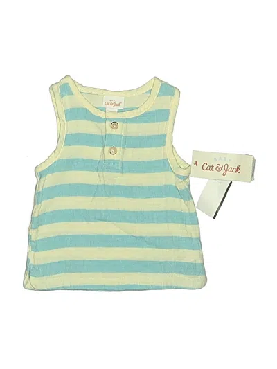 Pre-owned Cat & Jack Babies' Sleeveless Top Green Keyhole Neckline Tops