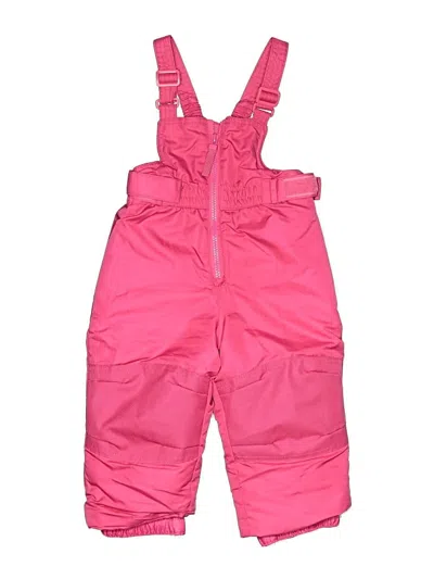 Pre-owned Cat & Jack Kids' Snow Pants With Bib In Pink