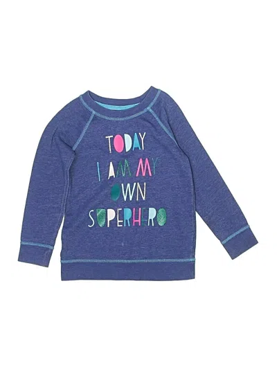 Pre-owned Cat & Jack Kids' Sweatshirt In Blue