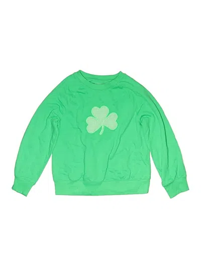 Pre-owned Cat & Jack Kids' Sweatshirt In Green