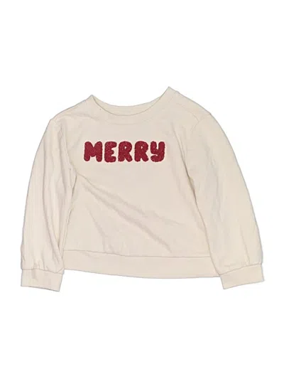 Pre-owned Cat & Jack Kids' Sweatshirt In Ivory