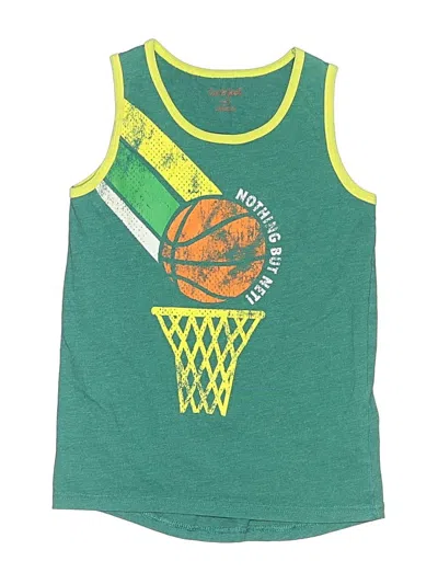 Pre-owned Cat & Jack Kids' Tank Top Green Halter Neckline Tops