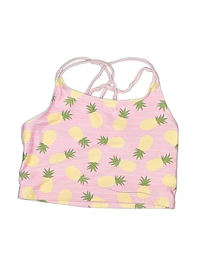 Pre-owned Cat & Jack Kids' Tank Top Pink Halter Neckline Tops