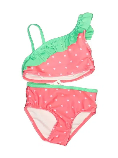 Pre-owned Cat & Jack Kids' Two Piece Swimsuit In Pink
