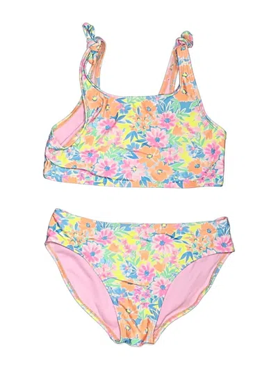 Pre-owned Cat & Jack Kids' Two Piece Swimsuit In Pink