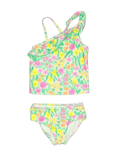 Pre-owned Cat & Jack Kids' Two Piece Swimsuit In Yellow