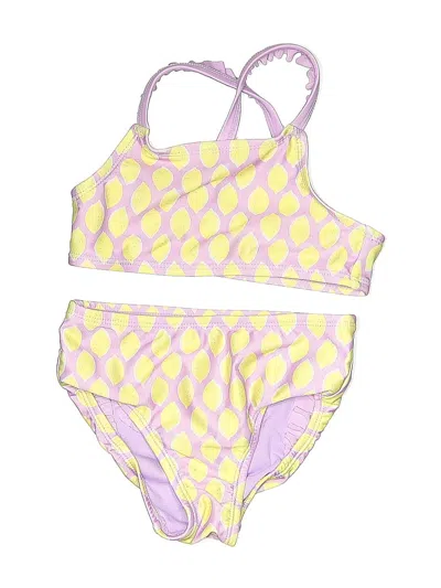 Pre-owned Cat & Jack Kids' Two Piece Swimsuit In Yellow