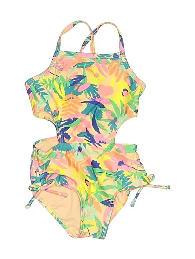 Pre-owned Cat & Jack Kids' Two Piece Swimsuit In Yellow