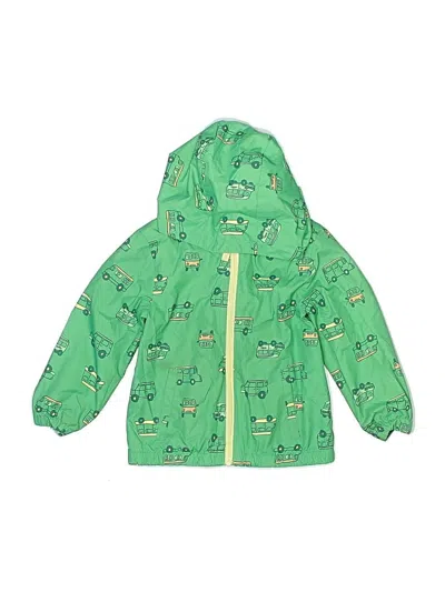 Pre-owned Cat & Jack Kids' Windbreaker Jacket In Green