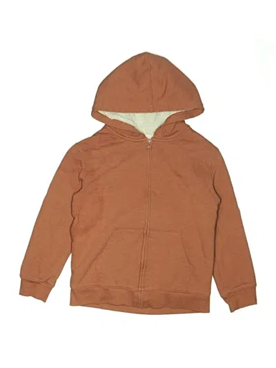 Pre-owned Cat & Jack Kids' Zip Up Hoodie In Brown