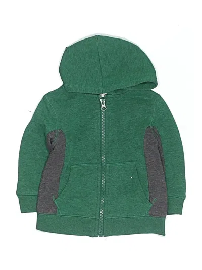 Pre-owned Cat & Jack Kids' Zip Up Hoodie In Green