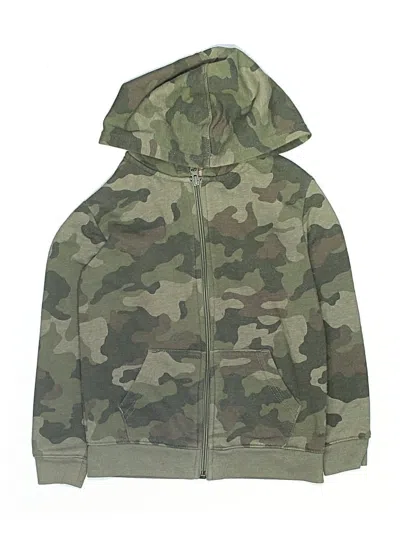 Pre-owned Cat & Jack Kids' Zip Up Hoodie In Green
