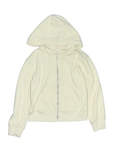 Pre-owned Cat & Jack Kids' Zip Up Hoodie In Ivory