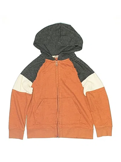 Pre-owned Cat & Jack Kids' Zip Up Hoodie In Orange