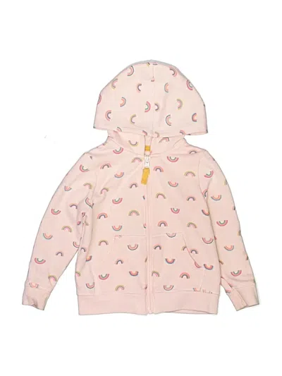 Pre-owned Cat & Jack Kids' Zip Up Hoodie In Pink
