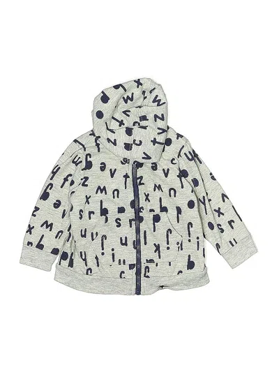 Pre-owned Cat & Jack Babies' Zip Up Hoodie In Silver